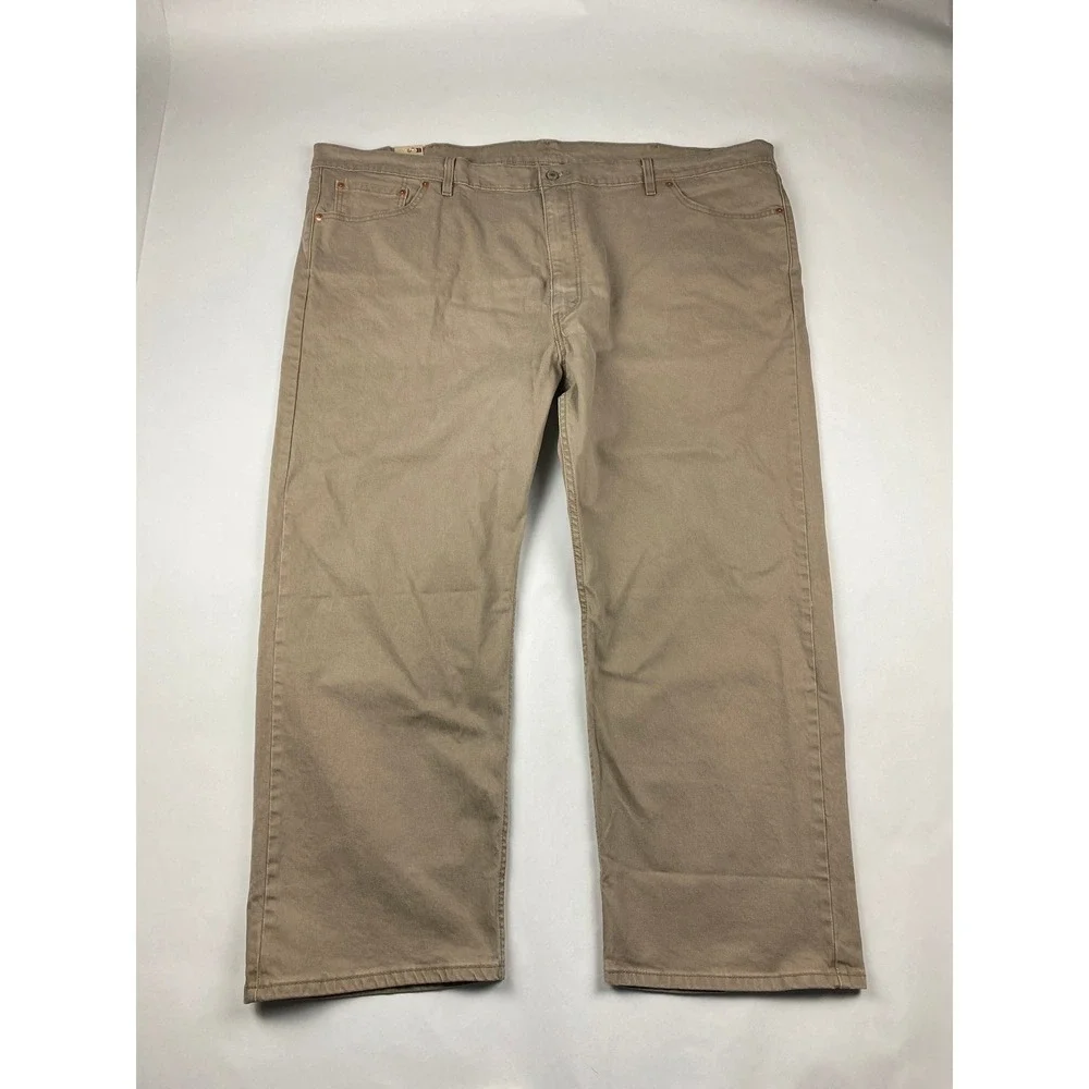 NWT Levi's 505 Big & Tall Jeans Mens 52x29 Stretch Denim Straight Leg Tan - Mark